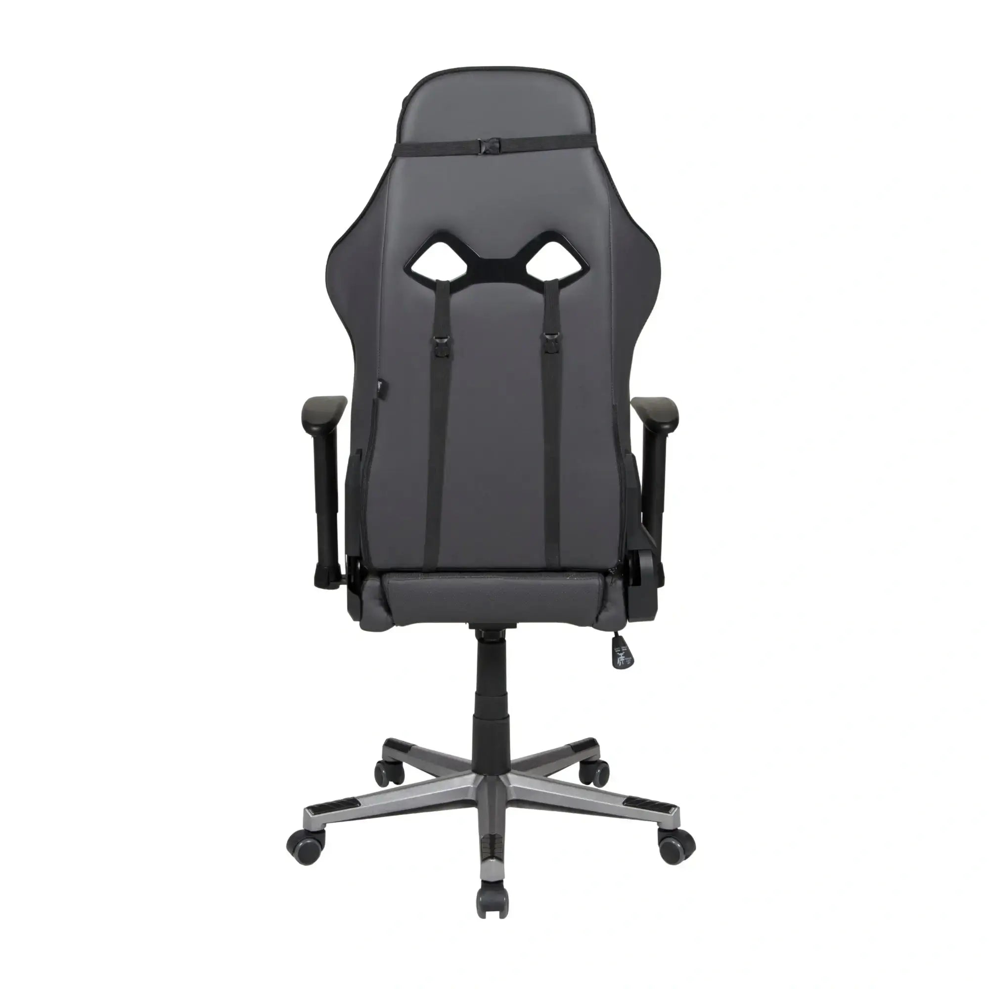 Rückseite des GAME ROCKER G-20 in Anthrazit, mit Öffnungen für Lendenkissen." #design_anthrazit - kunstleder