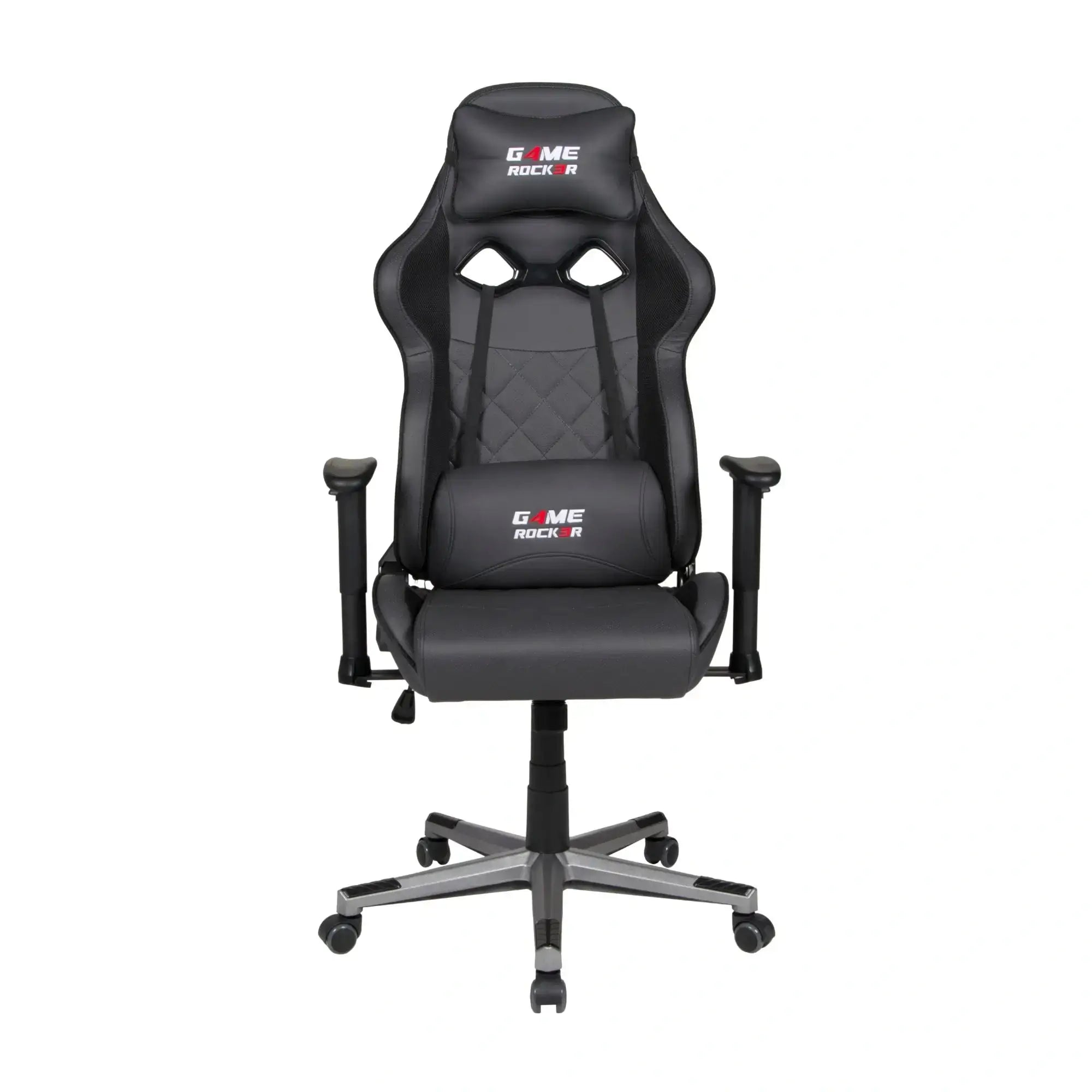 Gaming-Stuhl GAME ROCKER G-20 in Anthrazit, mit Nacken- und Lendenkissen. #design_anthrazit - kunstleder