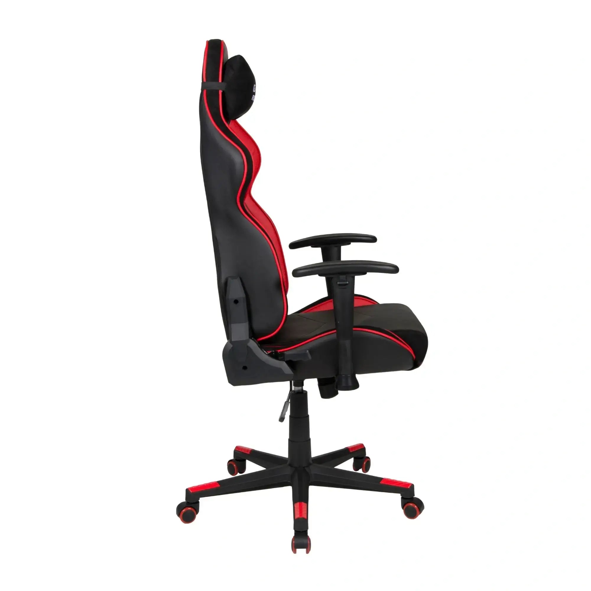 GAME ROCKER G-30 in Schwarz-Rot, mit verstellbaren Armlehnen und Wippfunktion. #design_rot - kunstleder